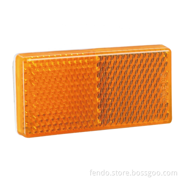 E4 Amber Rectangle Truck Trailer Safety Reflectors" could be appropriately simplified to:

"Amber Rectangle Truck Trailer Reflectors E4 Safety" 

However, for better search engine optimization and readability, you might consider:

"Truck Trailer Safety Re